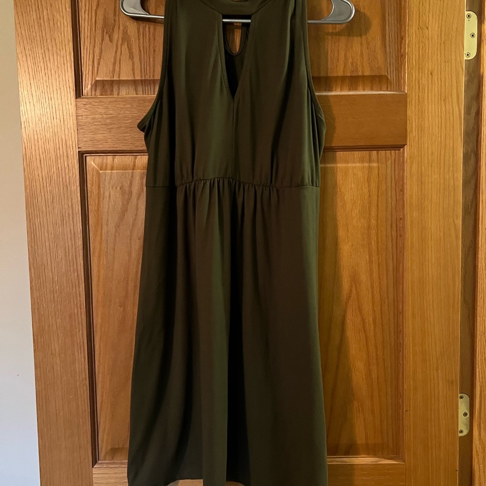 Olive green dress
